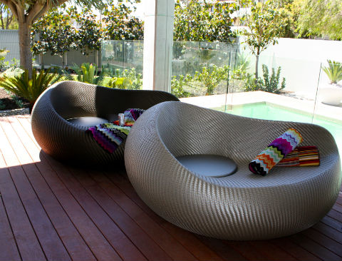 Patio with Dedon Sofa and Missoni towels
