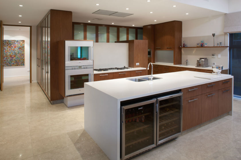 Bespoke kitchen has a walk-in scullery with Gaggenau appliances 