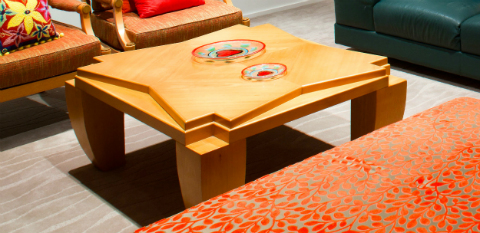 Custom designed maple table